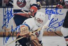 Bossy trottier smith potvin Multi-signed 1979-80 Islanders Yearbook Jsa 205280