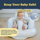 Inflatable Baby Floor Seat With Built-in Pump For 3  Months Bear Blue