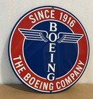 Retro Style Boeing Airplane Company Quality Round  Garage Sign