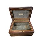 Vintage Benson   Hedges Handled Brass Inlaid Wooden Humidor  Early 20th Century