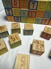 Wooden Alphabet Blocks 40 Pieces With Mesh Storage Bag
