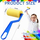 Tenceur 3 Inch Foam Paint Rollers Painting Sponge Roller Small Sponge Paint