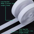 3 4 Inch Sew On Hook And Loop Tape Roll  White Nylon Fastener Strips For