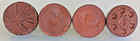 4 Vintage Rycraft Cookie Press Stamps Terracotta 2  Star Apple Duck Heart Floral