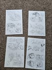 Vintage Art Tattoo Flash Sheet Lot Edward Lee 