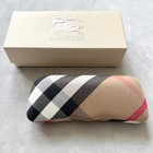 New Burberry House Check Tan Plaid Hard Clamshell Eyeglass Accessory Case