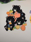 Beistle Die Cut Black Cat And Jack O Lantern Vintage Halloween Diecut Lot