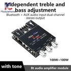 Zk-1002t 100w 2 Bluetooth Amplifier Board 2-ch Stereo Amplifier Treble Bass Us