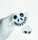 4   Skull Heavy Head Thick Tobacco Herb Bowl Smoking Glass Spoon Hand Pipe
