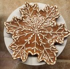 Pottery Barn Gingerbread Snowflake Appetizer Plates Set Of 4 Christmas New Nib