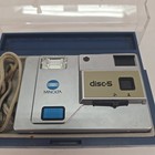 Minolta Disc 5  Disc Film Camera  Silver  With Case