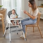 Foldable Baby High Chair  2-in-1 Portable 5-point Safety Harness Storage Bag