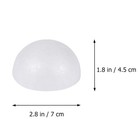 50pcs White Craft Foam Balls - Half Round Polystyrene Styrofoam Balls For Chr   