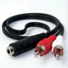 3 5mm Female To 2 Rca Male Audio Adapter Cable Stereo Aux Y Splitter