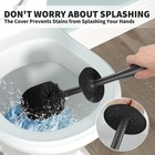 Toilet Brush And Holder 2 Pack  Toilet Bowl Brush With Extra Long Handle  Toilet