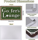 Vintage Golfers Lounge Sign  30x20cm 12x8in Tinplate Golf Lounge Decor