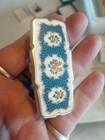 Vtg Lipstick Holder With Hinged Mirror Floral Made In Japan 