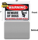 3 Pack Beware Of Dog Sign  10 x 7   04  Aluminum Sign Rust Free Aluminum-uv Prot