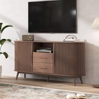  Walnut Sideboard Buffet Cabinet With Storage For Dining Room   63 