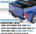 Tailgate Molding Cap Compatible With Dodge Ram 1500 2009-2018 2019 Dodge Ram 150