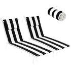  Chaise Lounge Cushion Outdoor Set Of 2  Foldable Waterproof Pool Lounge Chair 