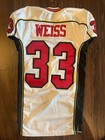 Maryland Terrapins Game Worn Jersey Mens 42 White Football Emerald Bowl  33 Rare
