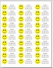 150 Yellow Smiley Face Mailing Return Address Labels Personalized