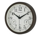Mainstays 8 75  Indoor outdoor Antique Bronze Round Arabic Analog Wall Clock