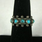 Final Hand Crafted Artisan Ring Size 5 5 Sterling Silver  925 Turquoise Stone