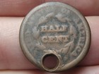 1853 Braided Hair Half Cent- Good Details