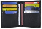 Men s New Thin Black Bifold Genuine Leather Wallet Id Credit Card Money Holder 
