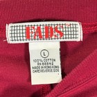 Vintage Fads Crimson Red Dress Women s Size Large 100  Cotton Hong Kong 80s 90s