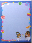 Q-lia Hamster Shangri La Glitter Mini Memo Pad Made In Japan Heisei Retro Fancy