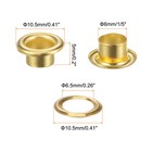 100set Grommets Kit Metal Eyelets 6mm 1 5  Grommet For Shoes Clothes Gold Tone