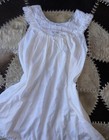 Vintage 1960s Babydoll Ruffle Collar Cotton Slip Dress
