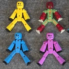 Zing Stikbot Lot Of 6 Toy Action Figures Stop Motion Animation Mixed Colors