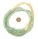 Green Aqua Recycled Glass Beads 7mm Ghana African Sea Glass Round Large Hole