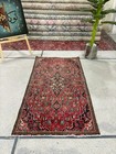 3x5 Multi Vintage Turkish Wool Area Rug  Handmade Traditional Rug  Bedroom Rug
