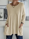 Plus Size Womens Long Sleeve Tunic Tops Ladies Plain Baggy Casual T Shirt Blouse