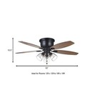 Hampton Bay Stoneridge 52 In  Indoor Led Matte Black Hugger Fan W  Light Read 