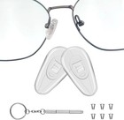 Upgraded Soft Silicone Eyeglass Nose Pads - 6 Pairs  15mm  Air Chamber Comfort