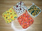 Vintage Advertising Pot Holders Quilted 1970 s Set Roto-rooter X 4 See