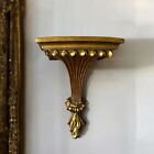 Set two Vintage 13  Large Glided Wall Sconces Florentine Italian Style Shelves