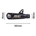 Full Exhaust System Header Pipe For Yamaha Yzf Mt07 2021-2026 Black Muffler