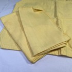 Lot Of 6 Vintage Hand Made Yellow Placemats And Napkins Embroidery Spring