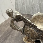 Antique Art Nouveau Jardiniere Bowl Cherub Handles Footed Centerpiece 14   