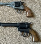 Lot Of 6 Vintage Cap Guns Giocattoli Hubley Rodeo Fanner 50 Etc