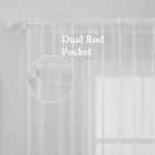 White Sheer Curtains 96 Inches Long Window Curtains 2 Panels Solid Color Eleg   