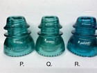 Vintage Hemingray Aqua Blue-green Glass Insulator Pole Caps  Priced From  Best T
