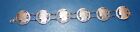 Vintage Handmade Bracelet With Cut Out Peruvian Silver Coins 1880- 24 Grams